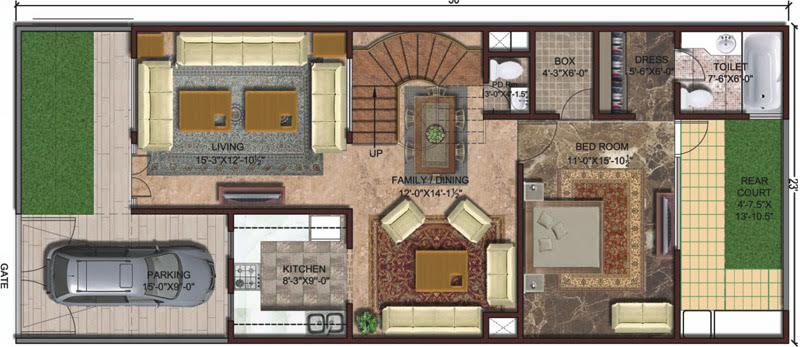 4 bhk + servant + 1 Room Expendable Independent House available for sale in Amrapali Leisure Valley Villa — Floor plan