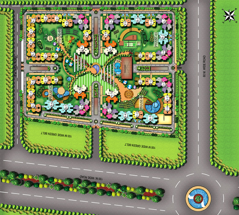 3 Bhk + servant  Apartment available for sale in Eros Sampoornam in Sec-2 Noida Extension — Master plan