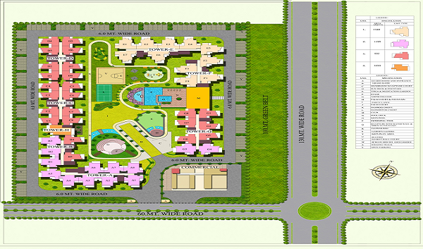 2 bhk flat available for sale in Galaxy Vega in TechZone-4 Greater Noida — Master plan