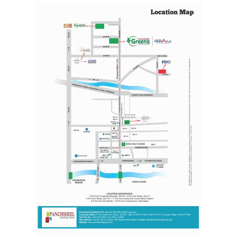 2 bhk Apartment available for Rent in Panchsheel Green 1 — Site plan