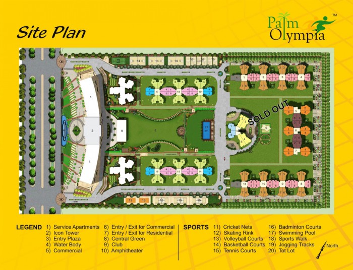 2 bhk Apartment available for sale in Palm Olympia — Master plan