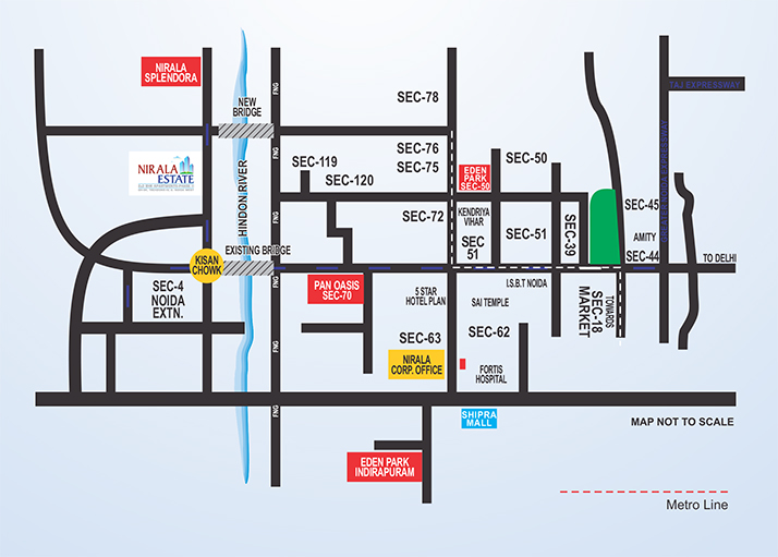 2 BHK Apartment available for Rent in Nirala Estate — Site plan