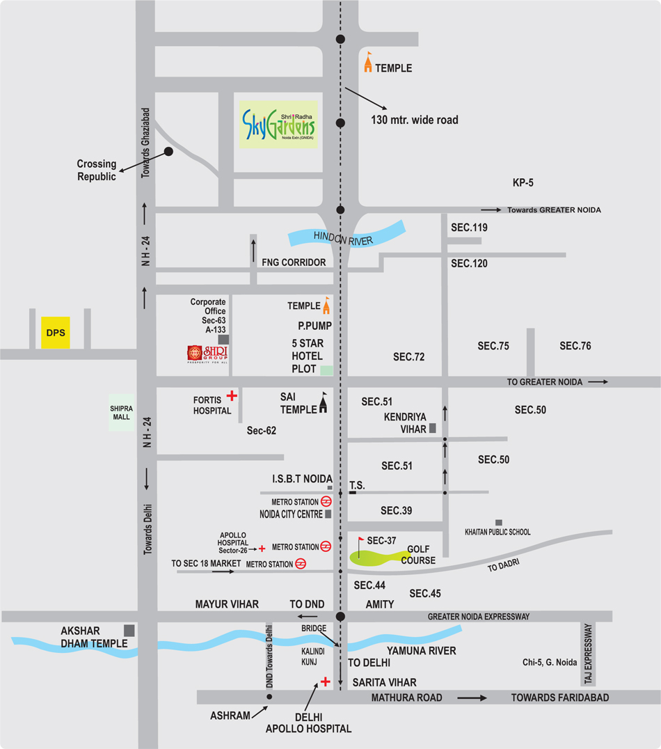 2 bhk+Pooja room Apartment available for Rent in Sky Garden — Site plan